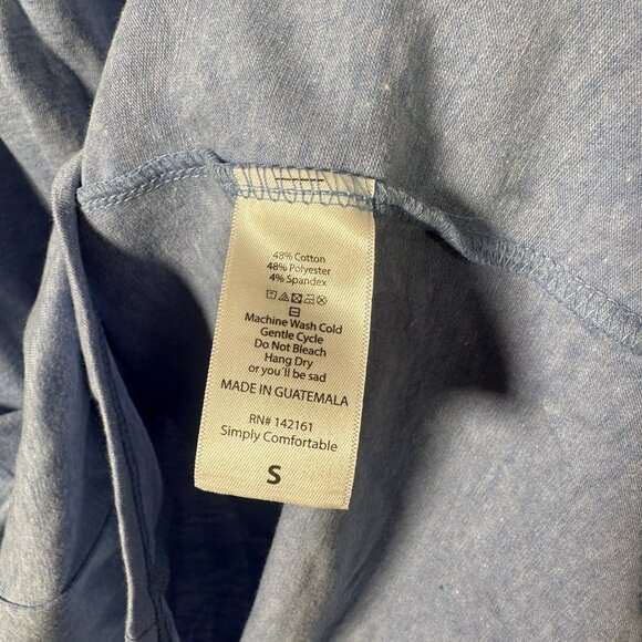 LuLaRoe IRMA Light Blue White Heathered Very SOFT Hi-Low Tunic Top Shirt SMALL S - Picture 3 of 6